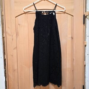 Elegant Black Lace Mini Dress